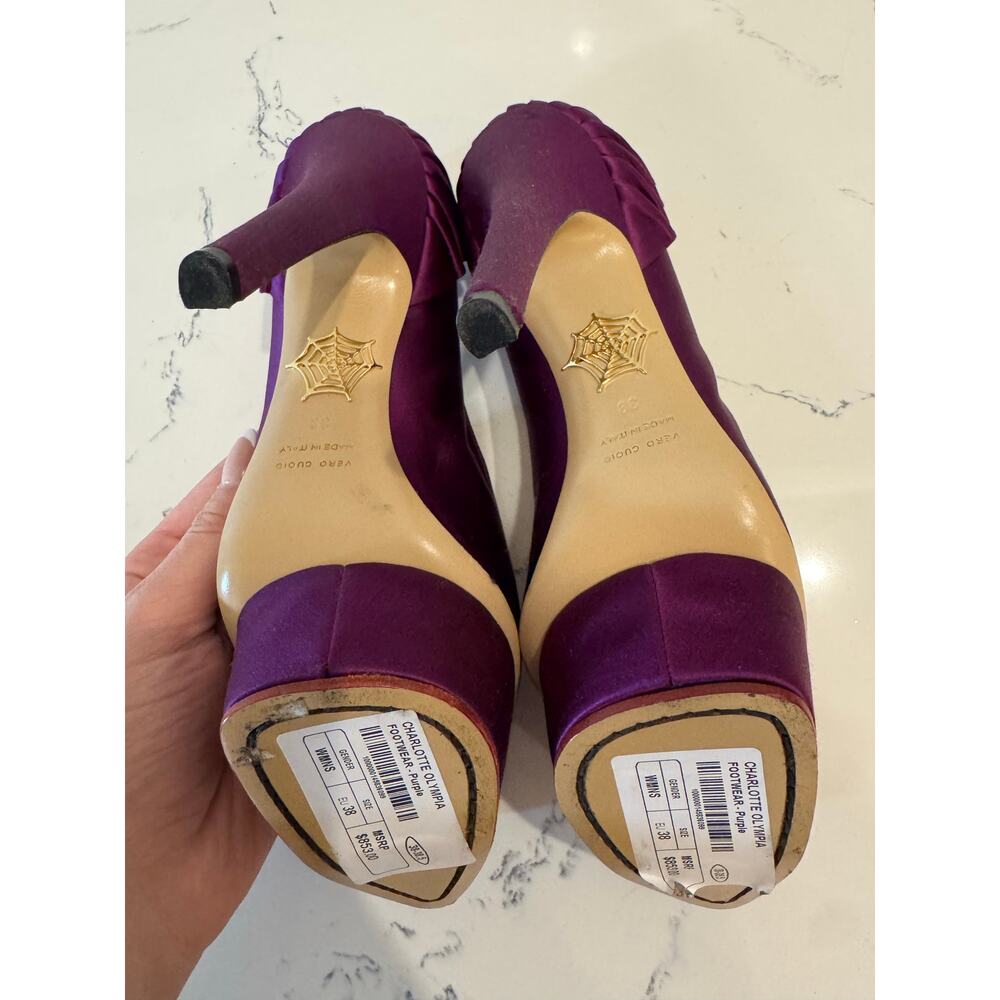Charlotte Olympia | Paloma Fan Pleat Roxo - Picture 9 of 10